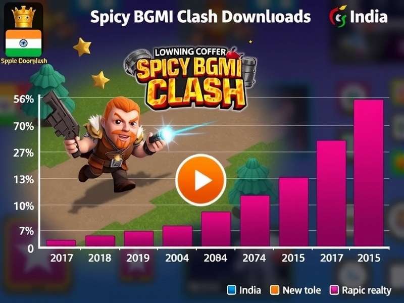 Chart showing Spicy BGMI Clash download growth in India